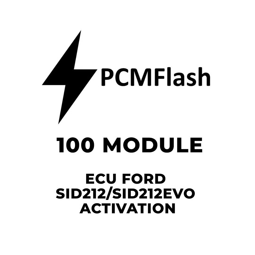 PCMflash - Activation du module ECU Ford SID212 / SID212EVO 100