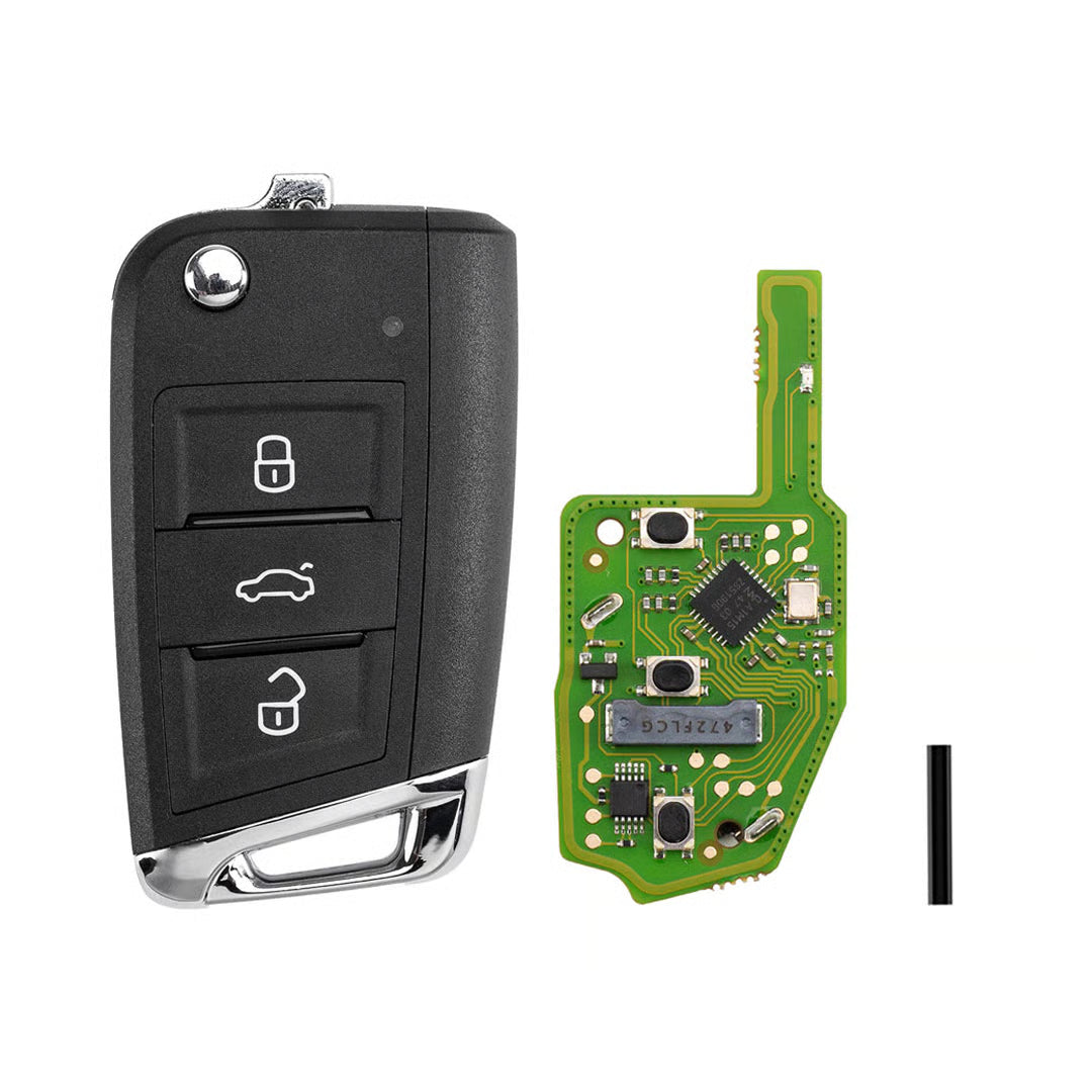 Outil de clé Xhorse VVDI VVDI2 clé télécommande flip intelligente 3 boutons MQB VW Type XSDM04EN