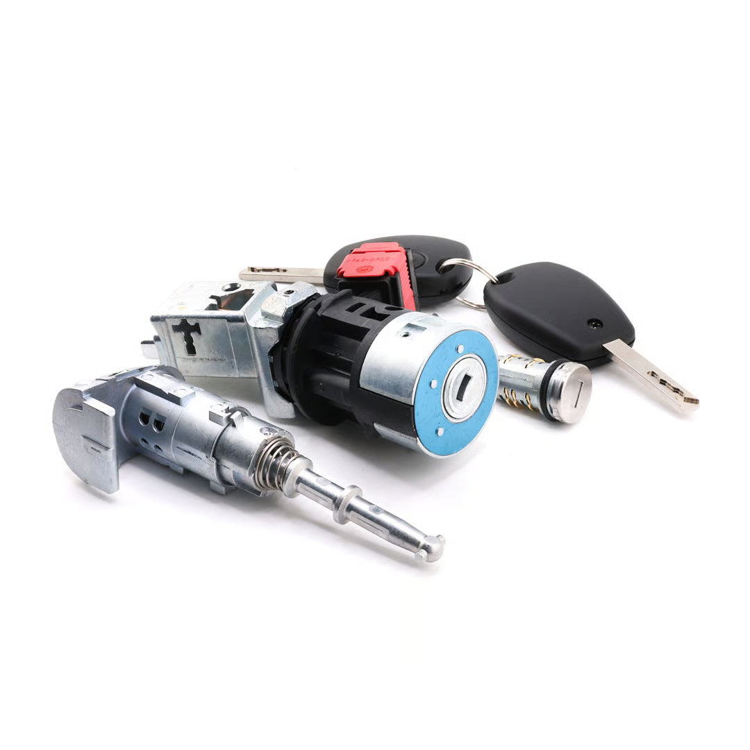Ensemble de serrures Renault Kangoo II, Master III, Opel Movano B - (2 clés en plastique avec boutons à distance) - 806012544R